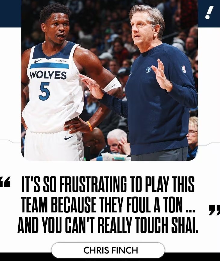 NBA / 雷霆灰狼成新冤家？芬奇怒斥SGA不能碰，雷媒晒数据力证狼队罚球更多！-黑特篮球-NBA新闻影音图片分享社区