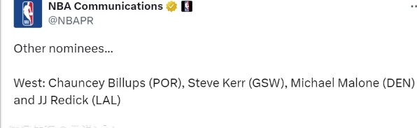 NBA官宣2月最佳教练：雷霆活塞主帅当选，瑞迪克与科尔获提名-黑特篮球-NBA新闻影音图片分享社区