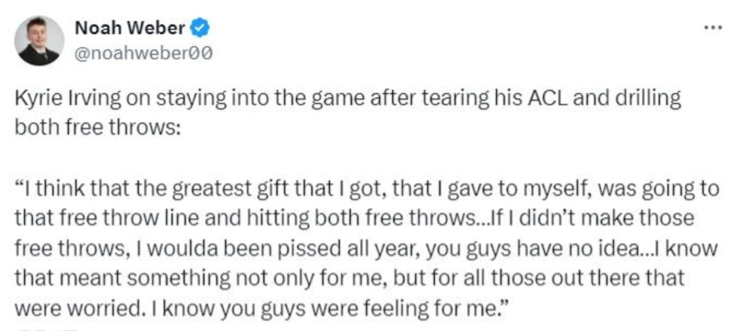 NBA / 【影片】跌倒9次站起来10次！厄文重伤报销后首次发声：如果那两球我没罚进，这一年我都会懊恼不已！-黑特篮球-NBA新闻影音图片分享社区